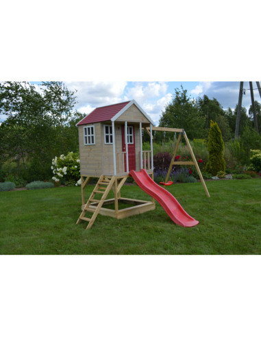 Casuta de gradina Nordic Adventure House cu platforma cu loc