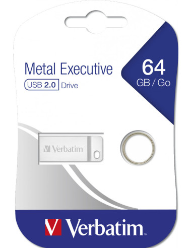 USB DRIVE 2.0 METAL EXECUTIVE 64GB SILVER "98750" (include TV