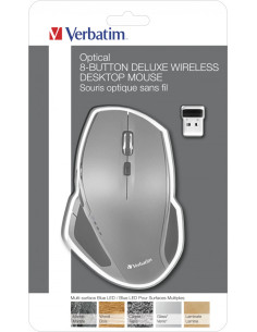 WIRELESS DESKTOP MOUSE DELUXE 8 BUTTON BLUE LED "49041"