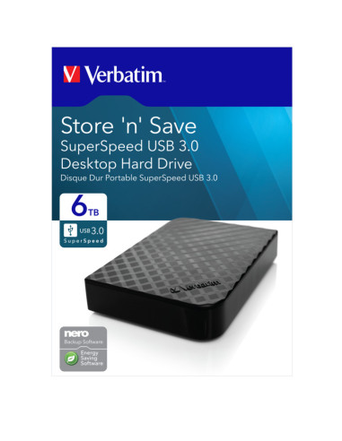 VERBATIM 47686 HDD 3.5" GEN 2 6TB USB 3., "47686",47686