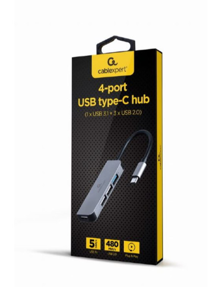HUB extern GEMBIRD, porturi USB: USB 3.1 x 1, USB 2.0 x 3 HUB extern GEMBIRD, porturi USB: USB 3.1 x 1, USB 2.0 x 3