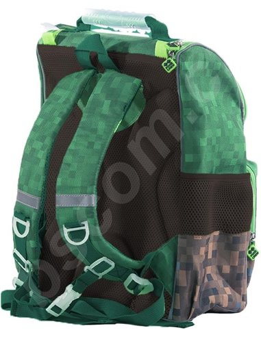 Set scoala PIXIE - Ghiozdan, Penar 1 fermoar, Breloc, 4 rezerve pixie, Alfabet pixie,  Motiv Minecraft 5 