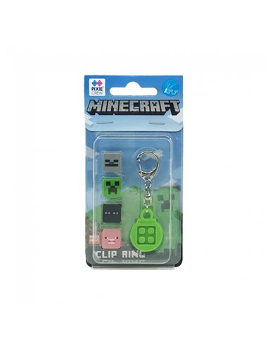 Set scoala PIXIE - Ghiozdan, Penar 1 fermoar, Breloc, 4 rezerve pixie, Alfabet pixie,  Motiv Minecraft 5 