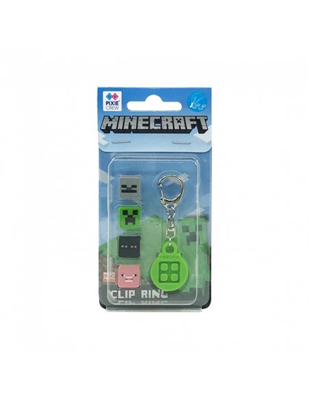Set scoala PIXIE - Ghiozdan, Penar 1 fermoar, Breloc, 4 rezerve pixie, Alfabet pixie,  Motiv Minecraft 5 