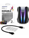 AHD770G-2TU32G1-CRD,HDD Extern ADATA Durable HD770G 2TB, RGB, 2.5"USB 3.2 Gen 1, Rosu "AHD770G-2TU32G1-CRD" (include TV 0.8lei)