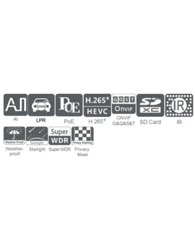 CAMERA IP BULLET LPR 2MP 5.3-64MM "TS2961-X12TPC" (include TV 0.8lei)