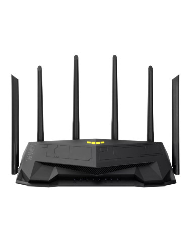 ASUS TUF Gaming AX6000 Dual Band WiFi 6 Gaming Router with dedicated Gaming port Dual 2.5G port AiMesh AiProtection Pro AURA RGB ASUS TUF Gaming AX6000 Dual Band WiFi 6 Gaming Router with dedicated Gaming port Dual 2.5G port AiMesh AiProtection Pro AURA RGB