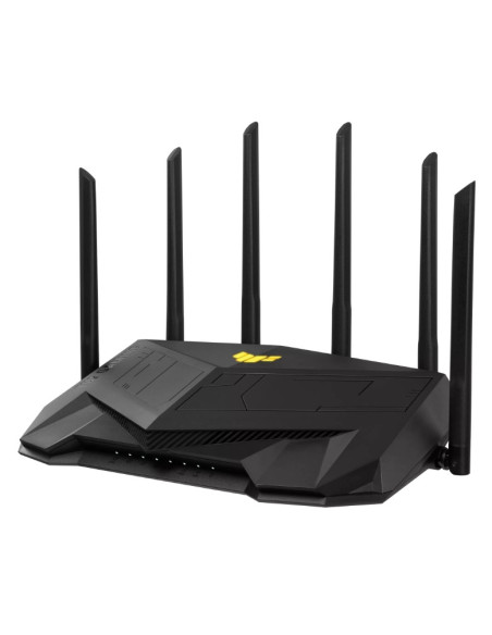 ASUS TUF Gaming AX6000 Dual Band WiFi 6 Gaming Router with dedicated Gaming port Dual 2.5G port AiMesh AiProtection Pro AURA RGB ASUS TUF Gaming AX6000 Dual Band WiFi 6 Gaming Router with dedicated Gaming port Dual 2.5G port AiMesh AiProtection Pro AURA RGB