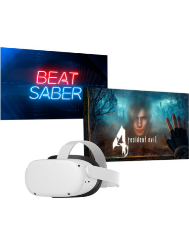 Ochelari VR Meta Oculus Quest 2, 128GB, Joc Resident Evil 4, MTOQ2128GB-RE