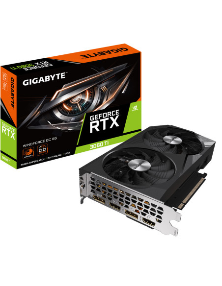 GIGABYTE GeForce RTX 3060 Ti WINDFORCE OC 8GB GDDR6 2xHDMI 2xDP "GV-N306TWF2OC-8GD" PLACI VIDEO Gigabyte