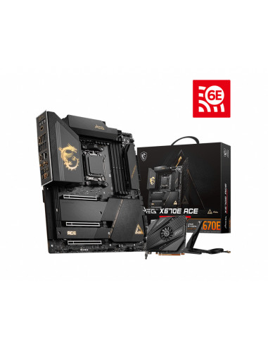 MSI MEG 670E ACE ATX MB AM5 4XDDR5 3x PCIe 5.0 x16 6xSATA 6Gbps M.2 Gen5x4 128Gbps 3xM.2 Gen4x4 64Gbps "MEG X670E ACE"