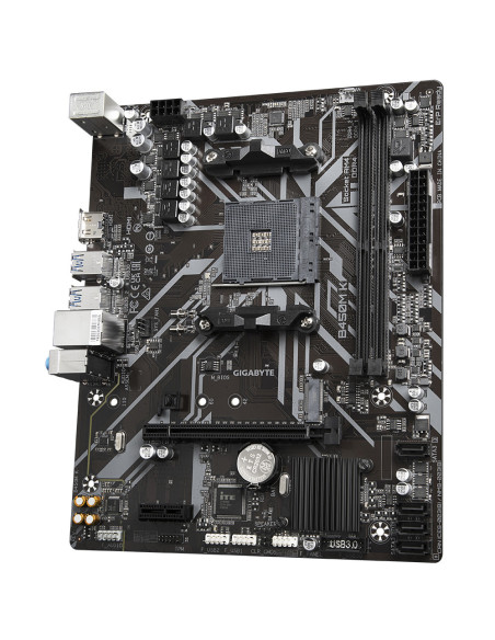 GIGABYTE  Main Board Desktop B450M K (AM4,2 x DDR4,HDMI,GLAN,PCI Express x16, PCI Express x1,M.2,4 x SATAIII,2x USB3.2 Gen1,6x U