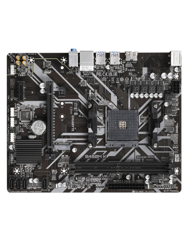 GIGABYTE  Main Board Desktop B450M K (AM4,2 x DDR4,HDMI,GLAN,PCI Express x16, PCI Express x1,M.2,4 x SATAIII,2x USB3.2 Gen1,6x U