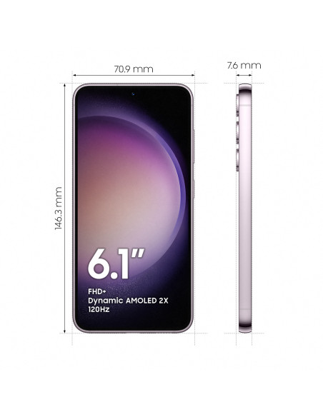 Samsung Galaxy S23 DS Lavender 5G 6.1" OC 8GB 128GB 12MP 50MP+12MP+10MP 3900mAh "SM-S911BLIDEUE" (include TV 0.5 lei)