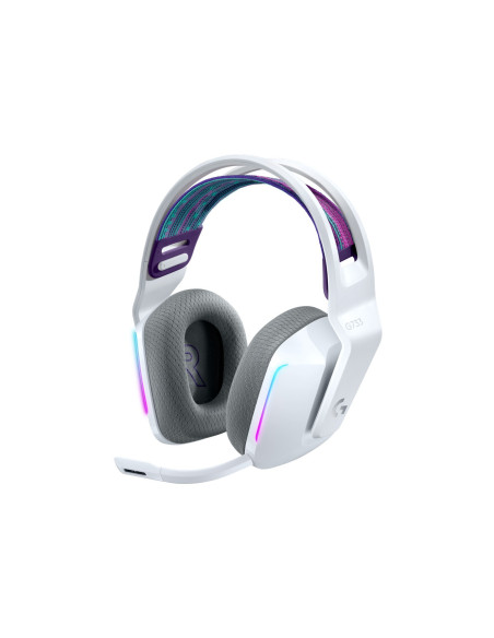 LOGITECH G733 LIGHTSPEED Wireless RGB Gaming Headset - WHITE - LOGITECH G733 LIGHTSPEED Wireless RGB Gaming Headset - WHITE -