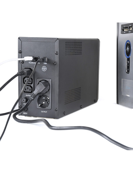 UPS GEMBIRD, Line Int. cu management, mini tower, 2000VA/1200W UPS GEMBIRD, Line Int. cu management, mini tower, 2000VA/1200W