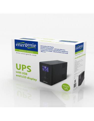 UPS GEMBIRD, Line Int. cu management, mini tower, 2000VA/1200W UPS GEMBIRD, Line Int. cu management, mini tower, 2000VA/1200W