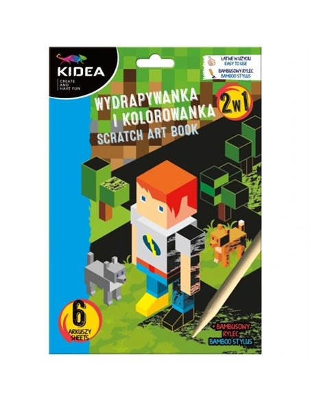 Set gradinita PIXIE - Ghiozdan, Penar etui, Carte 2 in 1, Planseta plastelina, Motiv Minecraft 3