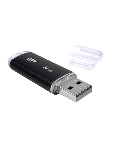 USB Flash Drive SP, Ultima U02, 2.0, 32GB, Negru "SP032GBUF2U02V1K" (include TV 0.03 lei)