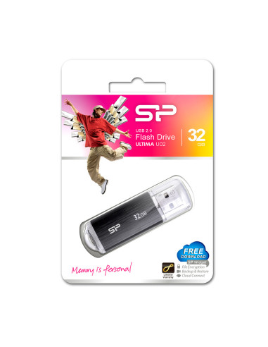 USB Flash Drive SP, Ultima U02, 2.0, 32GB, Negru "SP032GBUF2U02V1K" (include TV 0.03 lei)