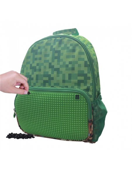 Set scoala PIXIE -  Ghiozdan, Penar etui, Planseta plastelina, Bratara, 4 rezerve pixie, Motiv Minecraft 3