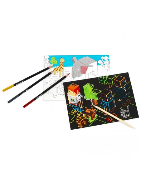 Set gradinita PIXIE - Ghiozdan, Penar etui, Bratara, Carte 2 in 1, Planseta plastelina, Motiv minecraft 1 