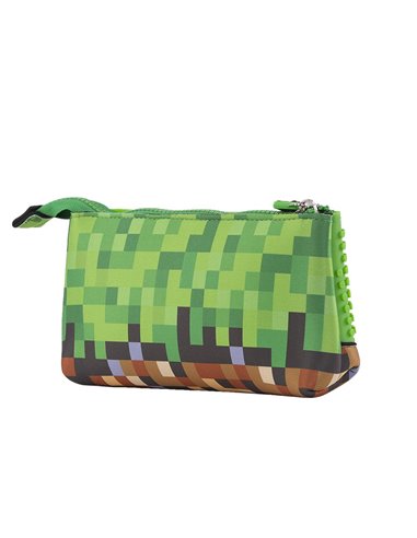 Penar etui Pixie Crew, cu un fermoar, Multicolor, Motiv Minecraft, 20.3 x 12 x 3.7 cm