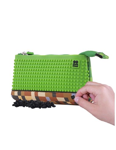 Penar etui Pixie Crew, cu un fermoar, Multicolor, Motiv Minecraft, 20.3 x 12 x 3.7 cm