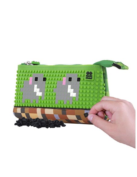 Penar etui Pixie Crew, cu un fermoar, Multicolor, Motiv Minecraft, 20.3 x 12 x 3.7 cm