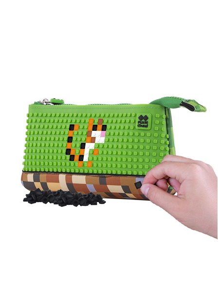 Penar etui Pixie Crew, cu un fermoar, Multicolor, Motiv Minecraft, 20.3 x 12 x 3.7 cm