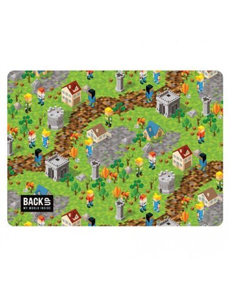 Set gradinita PIXIE - Ghiozdan, Penar etui, Carte 2 in 1, Planseta plastelina, Bratara, 4 rezerve, Motiv Minecraft 2