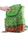 Set scoala PIXIE- Ghiozdan, Penar 1 fermoar, Planseta plastelina, Bratara, 4 rezerve, Motiv Minecraft 7 