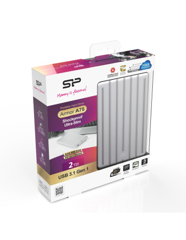 HDD extern portabil Silicon Power Armor A75 2TBmilitary grade shockproof USB 3.1 Gen1   Type-C "SP020TBPHDA75S3S" (include TV 0.