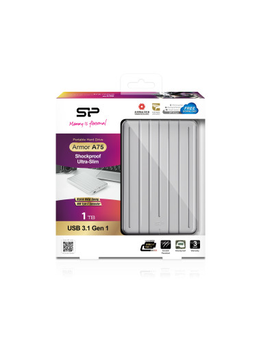 HDD extern portabil Silicon Power Armor A75 1TBmilitary grade shockproof USB 3.1 Gen1   Type-C "SP010TBPHDA75S3S" (include TV 0.