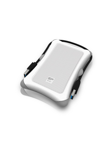 HDD extern portabil Silicon Power Armor A30 2TBAnti-shock USB 3.0 alb "SP020TBPHDA30S3W" (include TV 0.8lei)
