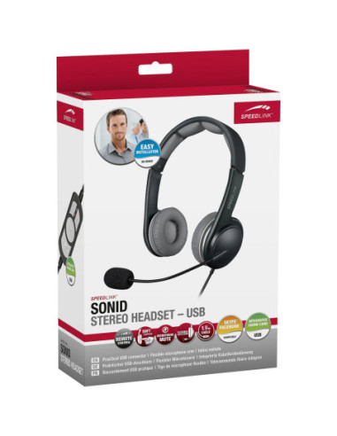 CASTI SPEEDLINK SONID STEREO USB BLACK "SL-870002-BKGY" (include TV 0.8lei)