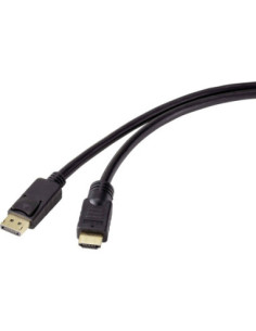 CABLU video GEMBIRD, adaptor DisplayPort (T) la HDMI (T), DP v1.2, 4K (3840 x 2160) la 60Hz, 1.8m, negru, "CC-DP-HDMI-4K-6" (inc
