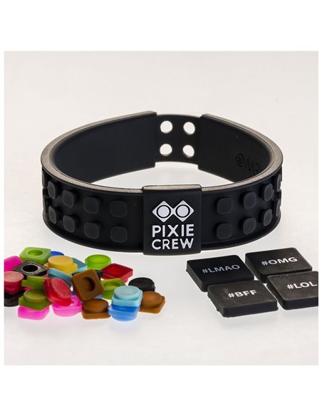 Bratara neagra Pixie Crew, cu tematica HASHTAG Creative
