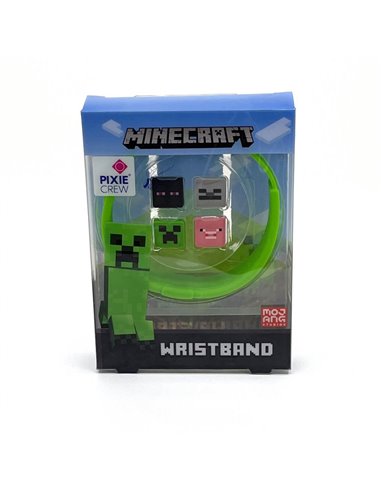 Bratara reglabila Pixie Crew, cu tematica Minecraft, Verde