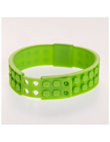 Bratara pixel verde Pixie Crew, cu tematica Minecraft, motiv FOTBAL Creative