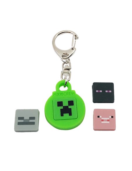 Set breloc cu pixeli Minecraft Pixie Crew, Verde