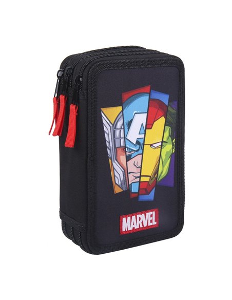 Set scoala Avengers 02 - Ghiozdan, Penar Echipat cu 3 fermoare