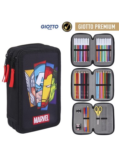 Set scoala Avengers 02 - Ghiozdan, Penar Echipat cu 3 fermoare