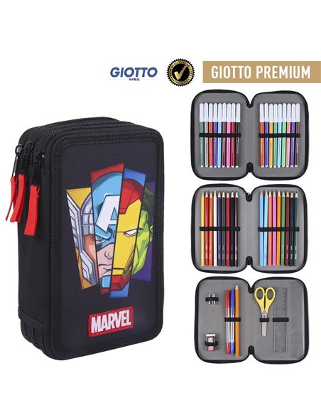 Set scoala Avengers 02 - Ghiozdan, Penar Echipat cu 3 fermoare