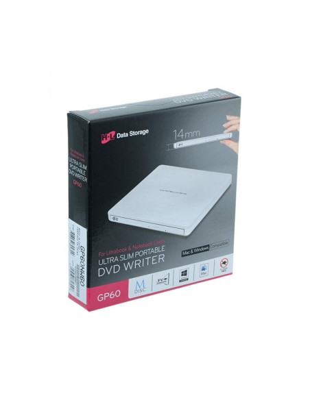 DVD-RW extern, LG, interfata USB 2.0, alb, "GP60NW60" (include