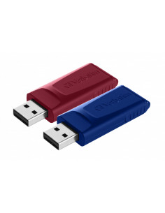 USB DRIVE 2.0 STORE N GO SLIDER 2 X 32GB (RED / BLUE) "49327" 2