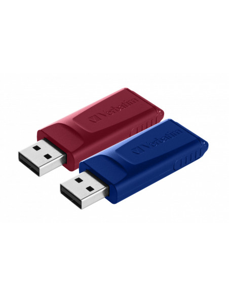 USB DRIVE 2.0 STORE N GO SLIDER 2 X 32GB (RED / BLUE) "49327"