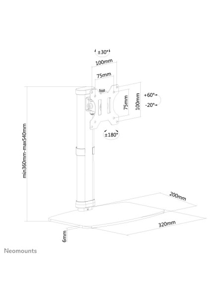 NM Monitor Desk Stand Tilt 10-30" "FPMA-D890BLACK"