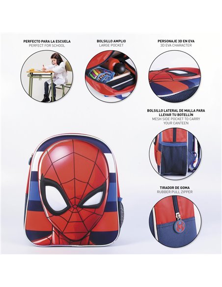 Ghiozdan gradinita 3D, Motiv Spiderman