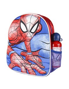 Ghiozdan gradinita 3D, Motiv Spiderman cu sticla de apa 